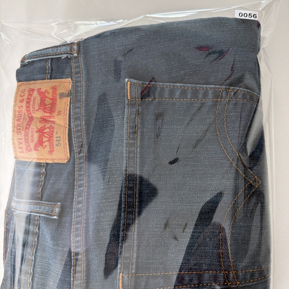 Levi's 541 Athletic Fit Jeans Men's 48x30 Blue Stretch Denim Pants - Picture 12 of 12
